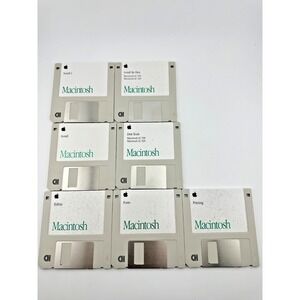 Apple Macintosh System 7.1 Floppy Disk Lot 7 Disks Install Tools Fonts LC 520 55